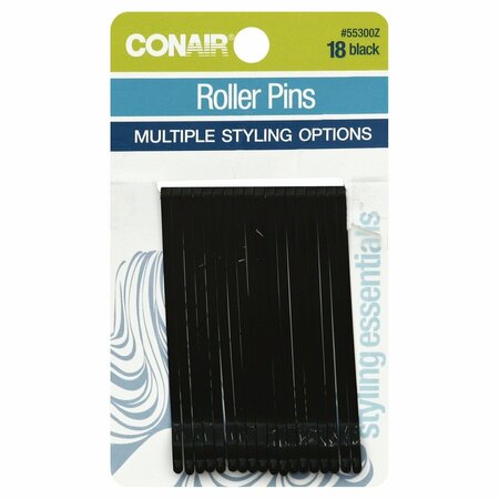 CONAIR CON BLK ROLLER PINS, 18PK 721042